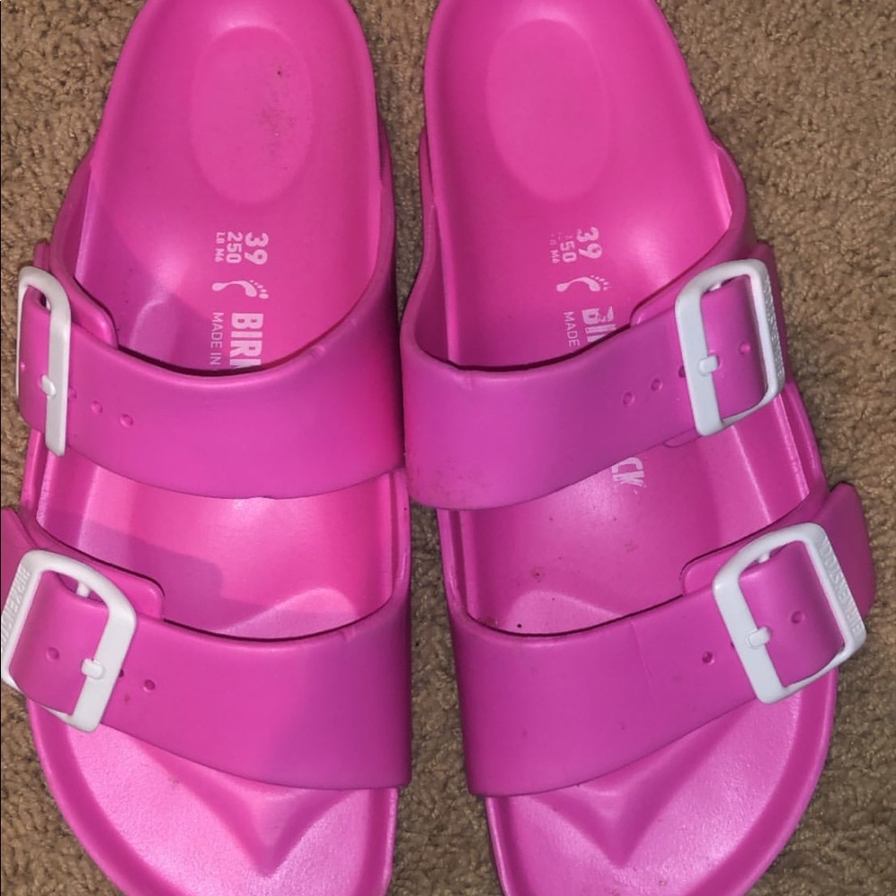 pink waterproof birkenstock’s